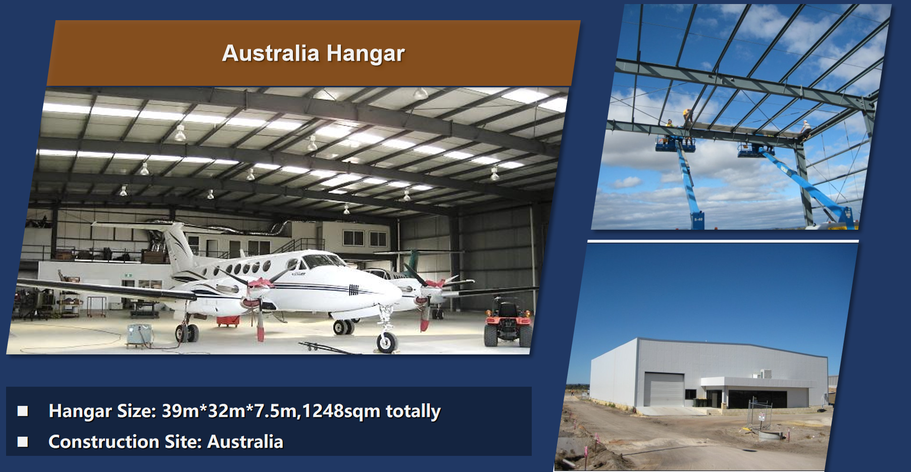 Customized Steel Structure Hangar Warehouse Metal Aircraft Repair Hangar