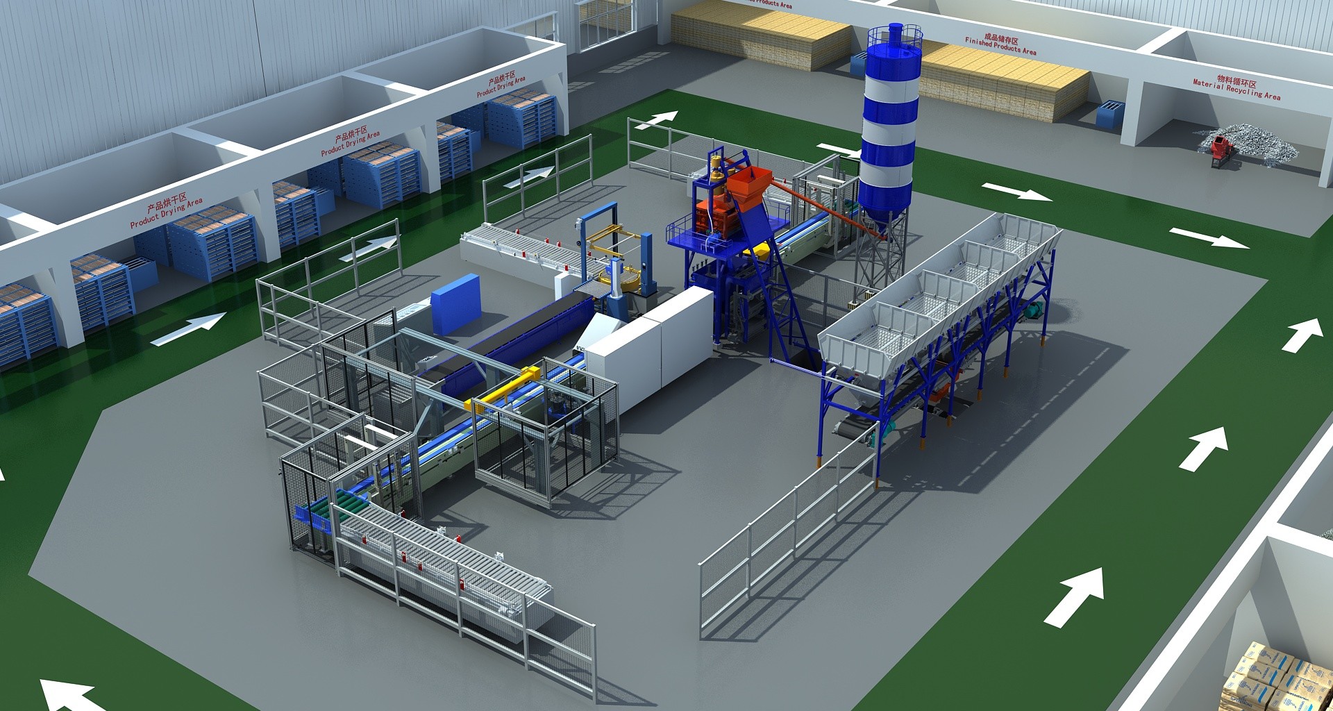 Fully Automatic Kerb Stone Production Line Wet Cast Equipment Machine