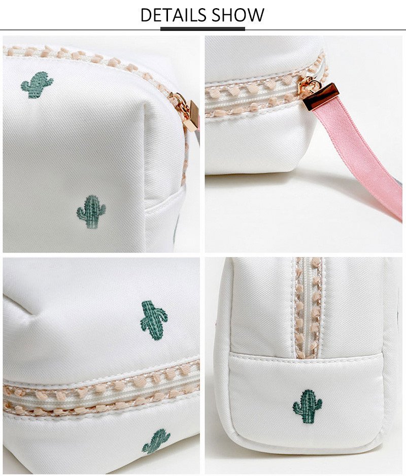 Digital Printed Portable Personalised Basics Square Satin Makeup Bag For Girls
