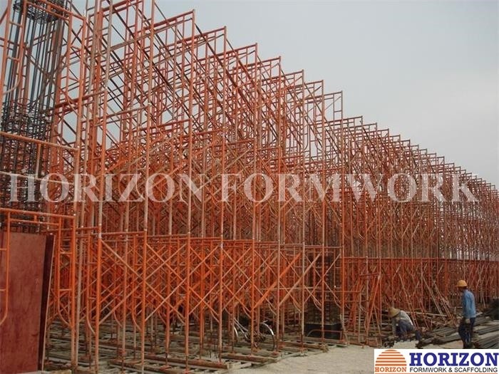 Universal Frame Scaffolding Systemy Q235 Steel H Frame Cross Brace OEM Available