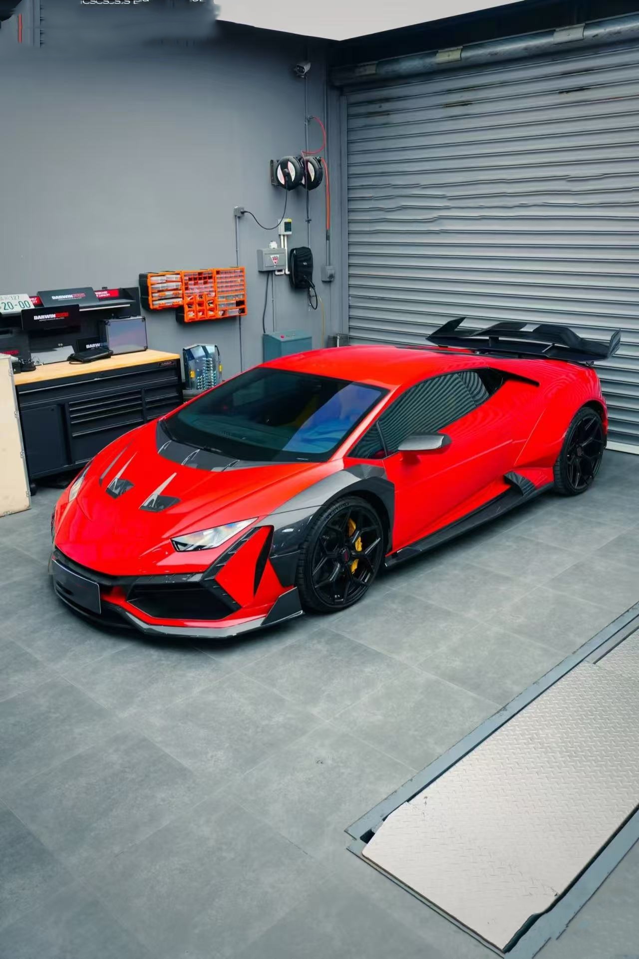 Huracan LP580 610 Carbon Fiber Body Kit EVO Replace Front Bumper Wheel Arch