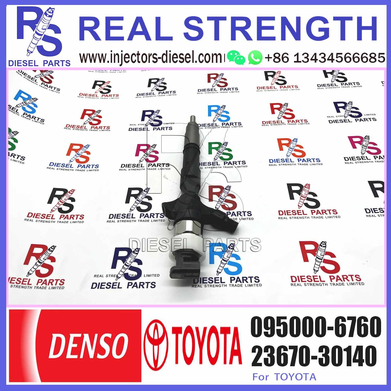 Common Rail Fuel Injector 23670-30140 095000-6760 for 1KD/2KD-FTV