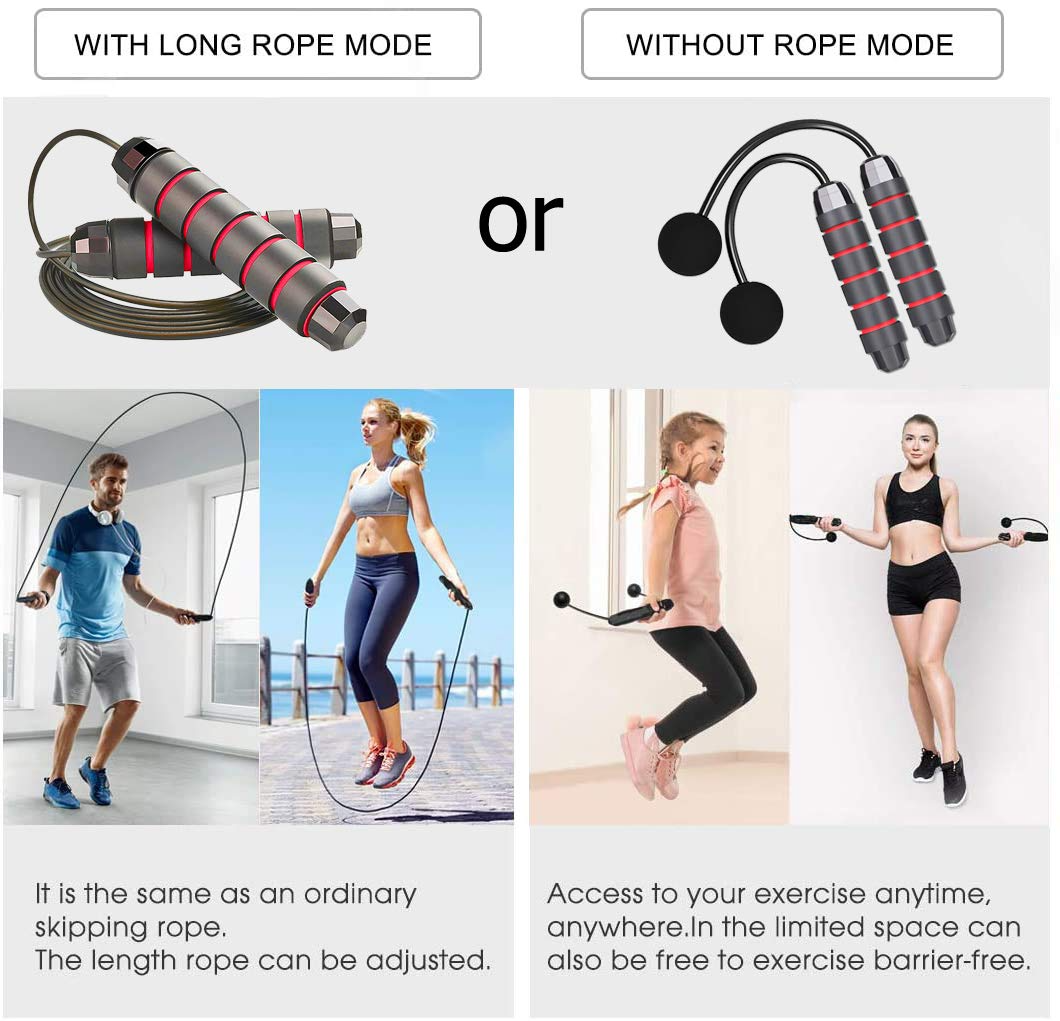 Durable 5.7 Inch Digital Ropeless Jump Rope Wireless Unisex