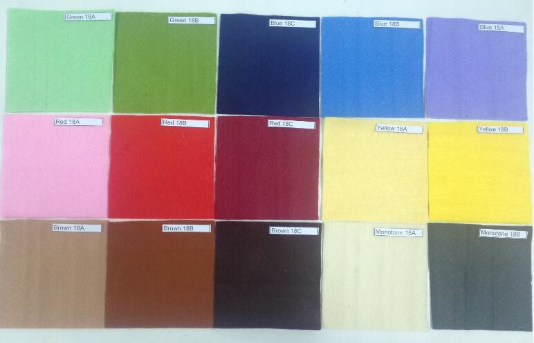 Colored 32mm Non Woven Fabric Polyester 1.5dtex