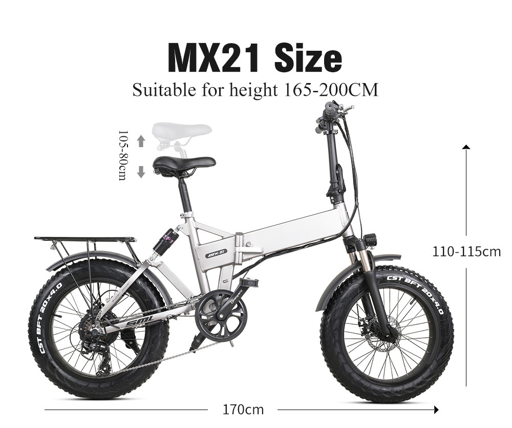High Torque Folding Electric Fat Tire Bike 500W With 20 Inch LCD Display