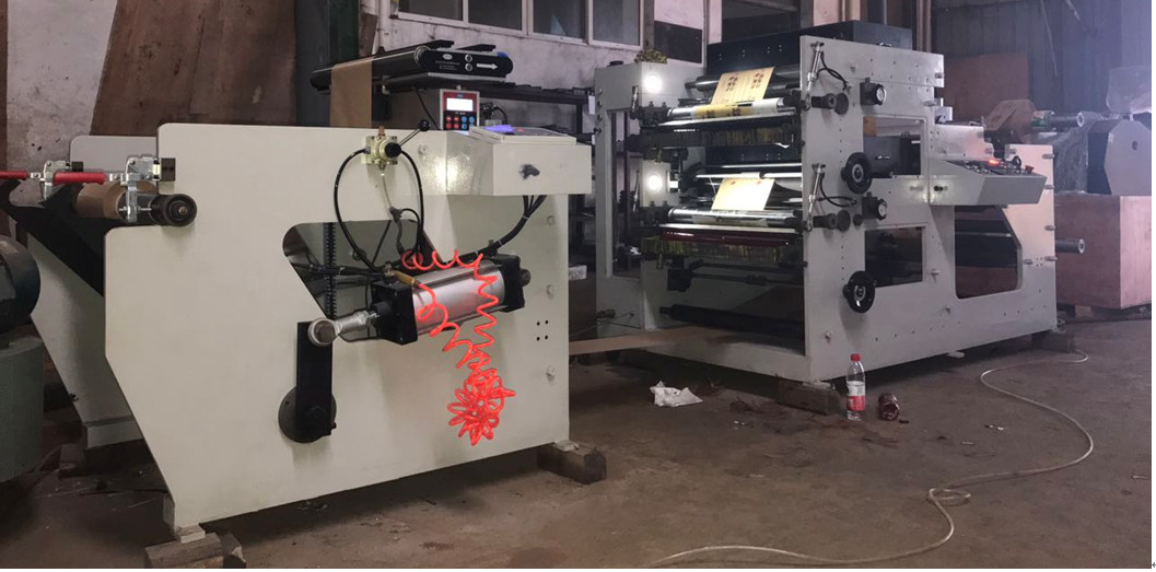 2 colors 320 540 650 label sticker adhesive paper cup paper bag flexo printing machine with die cutting slitting