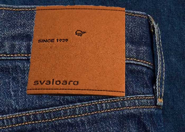 Embossed Recessed Logo Jean Leather Patches Custom For Garments