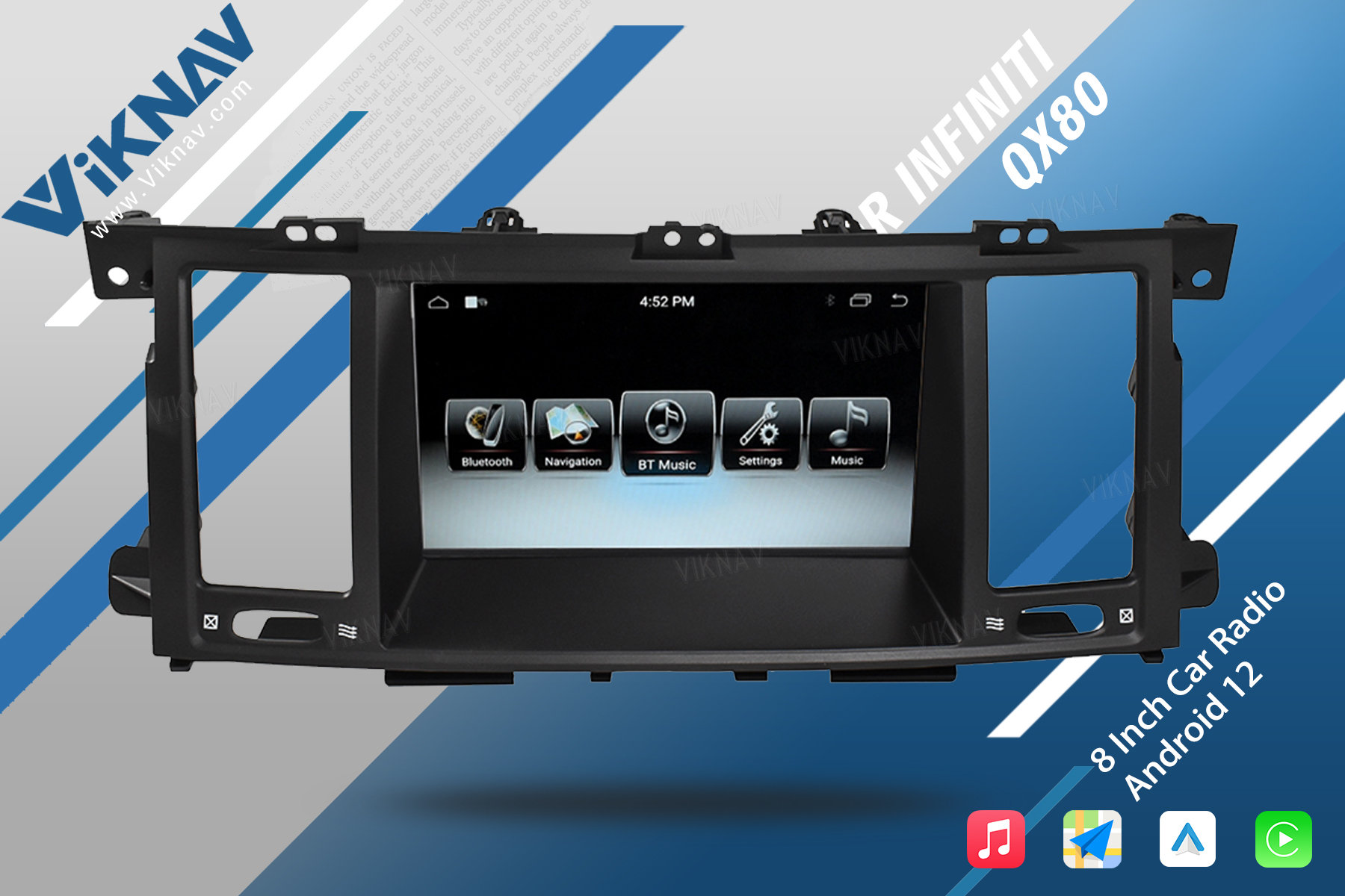 8 Inch Android Infiniti Head Unit Car Stereo Radio QX80 2013-2020 DVD Multimedia Player