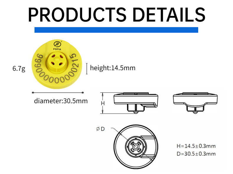 RFID Electronic Ear Tag Animal Tracking Tags For Cattle Sheep Livestock