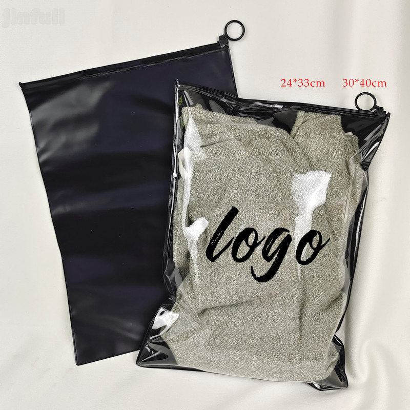 Eco Friendly Tear Resistant Plastic Zipper Bags For Clothing Packaging