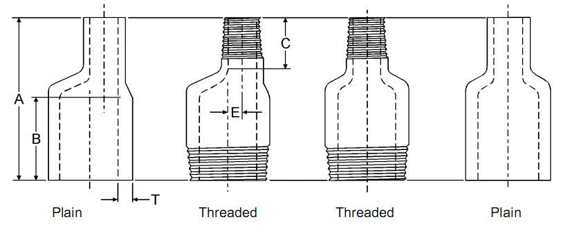 Eccentric Swaged Nipple(Both End Plan&Threaded)   Concentric Swage Nipple(Both End Threaded& Plain)