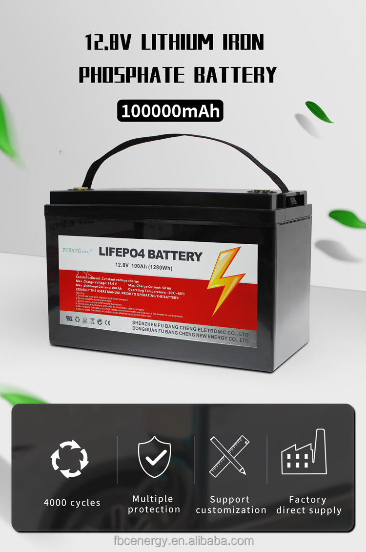 Lithium Ion Deep Cycle Lifepo4 Battery 12v 7Ah 50Ah 60Ah 80Ah 100ah 200Ah Solar Battery Pack