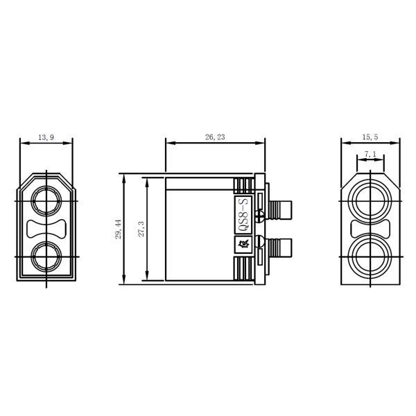 QS8-S Anti Ignition Plug Car Aviation Model Car Emergency Charging High Current Plug Connector