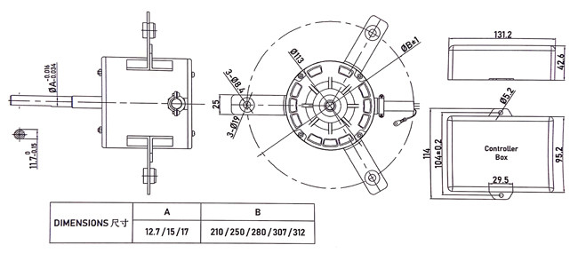 High Efficiency EC Fan Motor 220V AC Input BLDC Motor For Centrifugal Blower