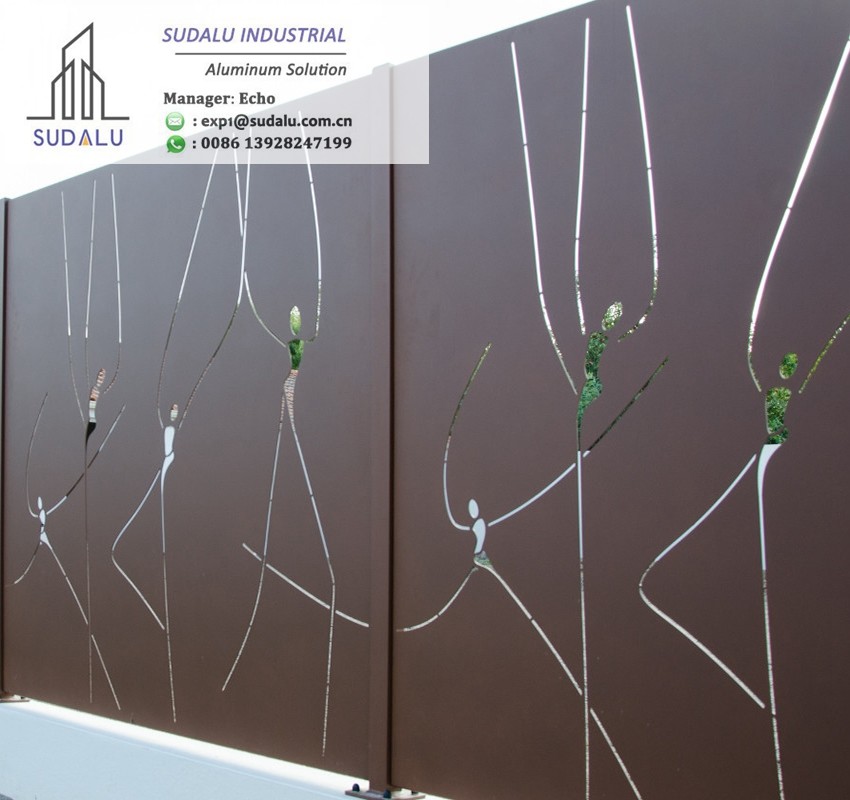 SUDALU Foshan Outdoor Aluminum Laser Cut Panels Fence Customized Size Perforated Panel