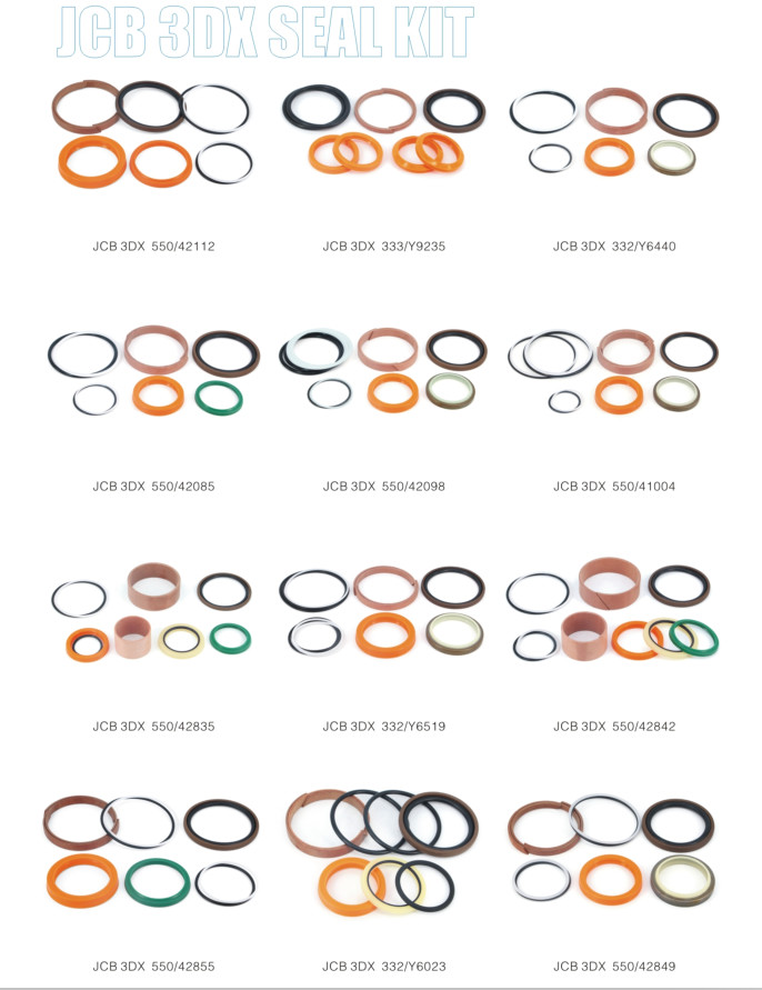 Backhoe Loader Jcb Seal Kit Hydraulic Cylinder Spare Parts 332-Y6462 332-Y5599 550-42842