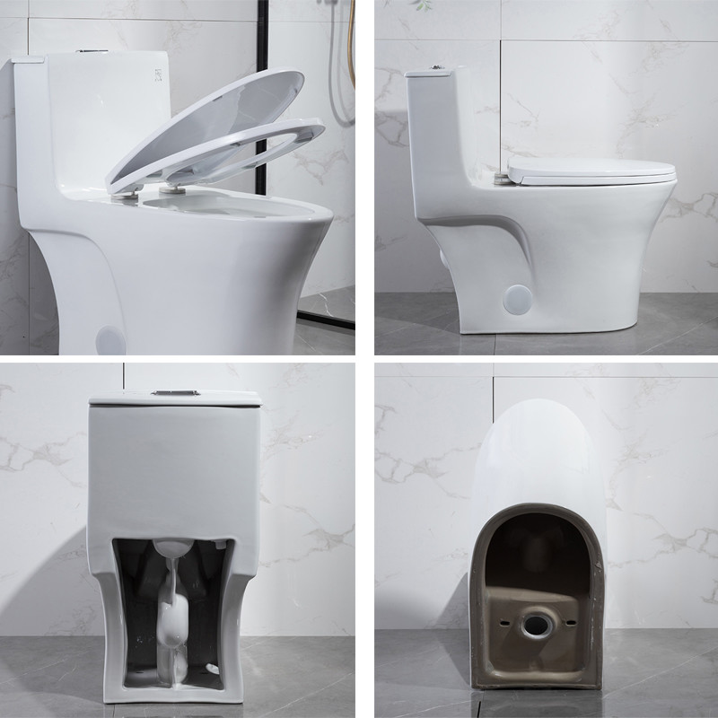 Round Front One Piece Skirted Toilet Dual Flush Elongated Fully Skirted CUPC