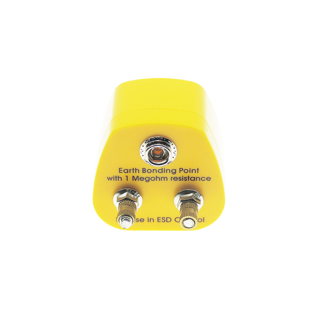 Yellow ABS Antistatic 1M Resistor ESD Boding UK Plugs