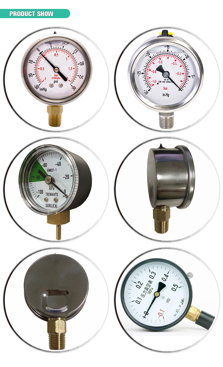 100mm Vacuum Pressure Gauge Manometer Bottom Mount 1 Year Warranty