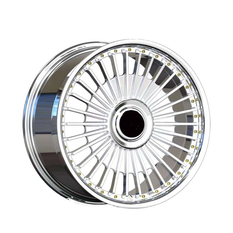 forged alloy wheels 2 pieces Chrome wheel rims forged concave wheels