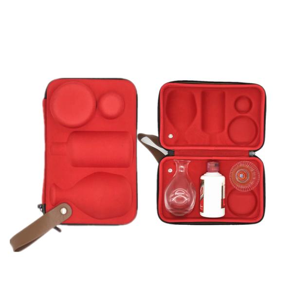 Protective Shockproof Custom EVA Case Carrying For Wine And Glass Bottles