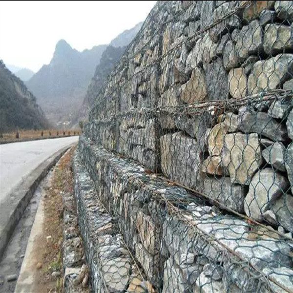 Hexagonal 5*1*1m Gabion Wire Mesh Basket For River Engineering Project