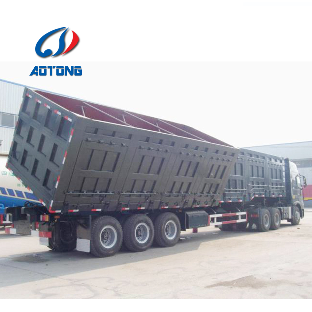 100 Tons Double Axles U Shaped End Rear Tipper Dumper Semi Truck Trailer for in Market