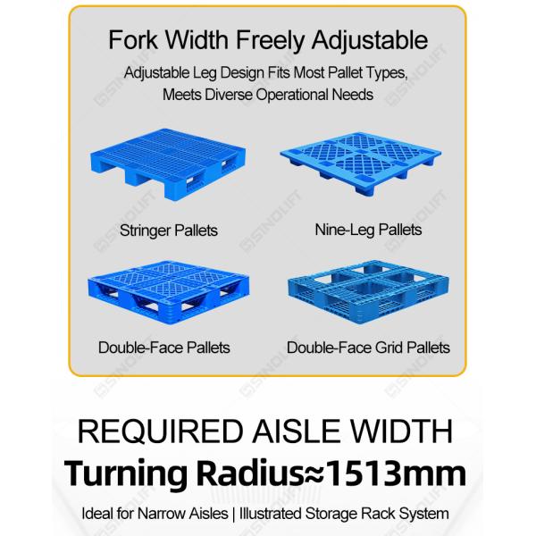SFH22AG Manual Hydraulic Stacker with Adjustable Straddle Legs
