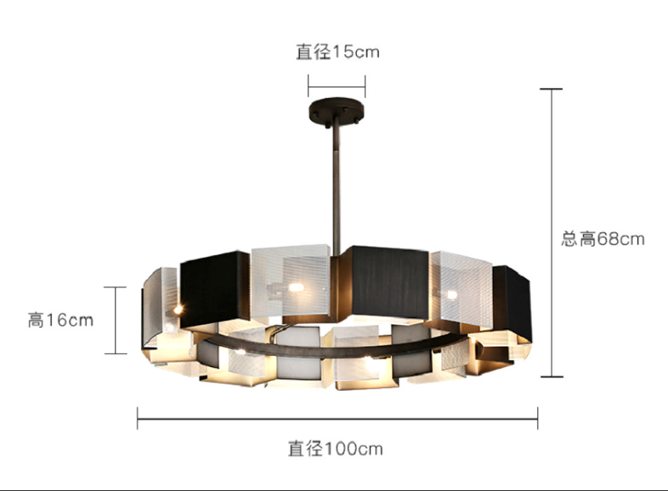 Black Sweep Silver Modern Decorative Lamps Hanging Light Fixtures Rustproof Anti Corrosion