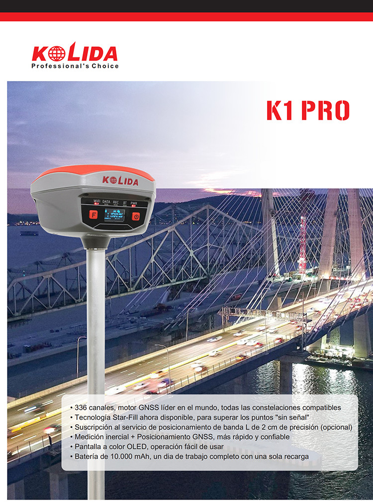 High Accuracy GPS Base RTK GNSS Receiver ​For Land Survey Kolida K1 Pro