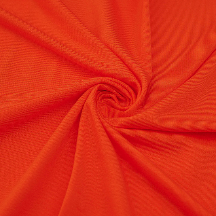 Smooth Solid Knit Fabric 32S 210gsm Soft Tencel Cotton Combing Material