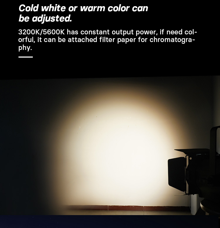300W LED Fresnel Spotlight With Auto zoom