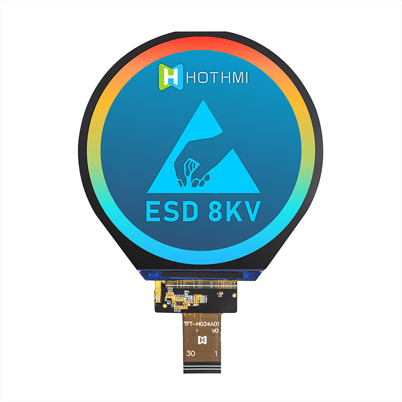 3.4 Inch IPS 800x800 Round Screen TFT Display Panel MIPI For Industrial Control