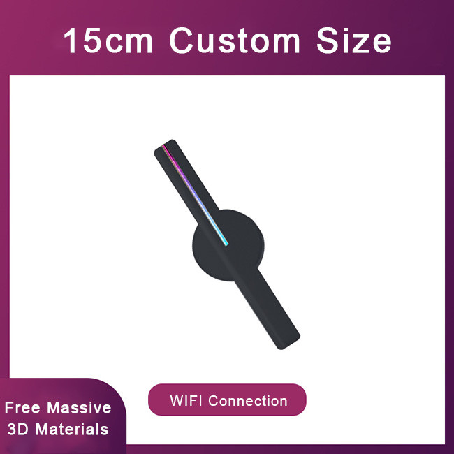 Immersive 15cm 3D Holo Fan Programmable Hologram Fan For Entertainment Venues