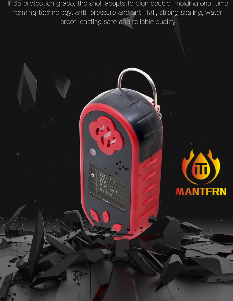 Compact Single Gas Portable Gas Detector 3.7V Rechargeable Lithium Battery