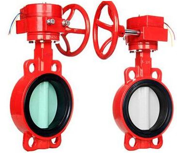 Industrial butterfly wafer valve With Gearbox , PN 10 Bar Hand / Manually Operated