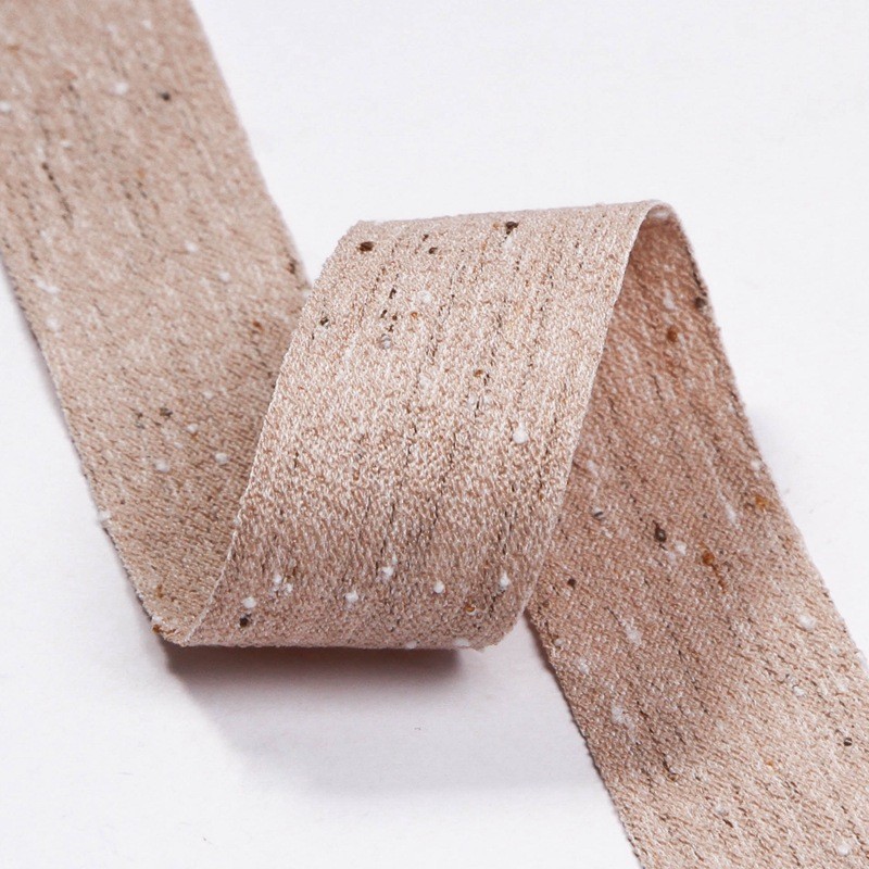 Double Face Cotton Linen Ribbon 6mm-40mm Custom Ribbon Rolls OEM