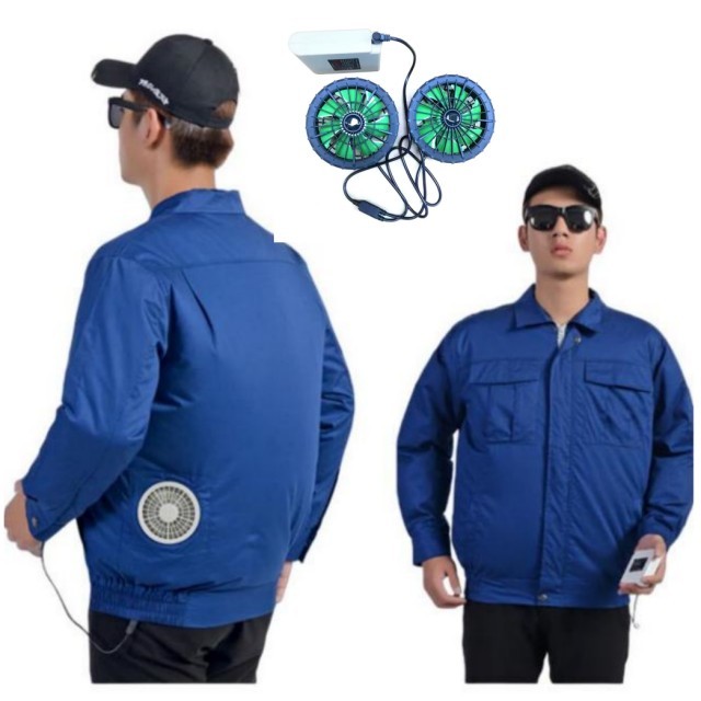 Construction Worker Fan Cooled Jacket Sun Proof diameter 106mm with two holes
