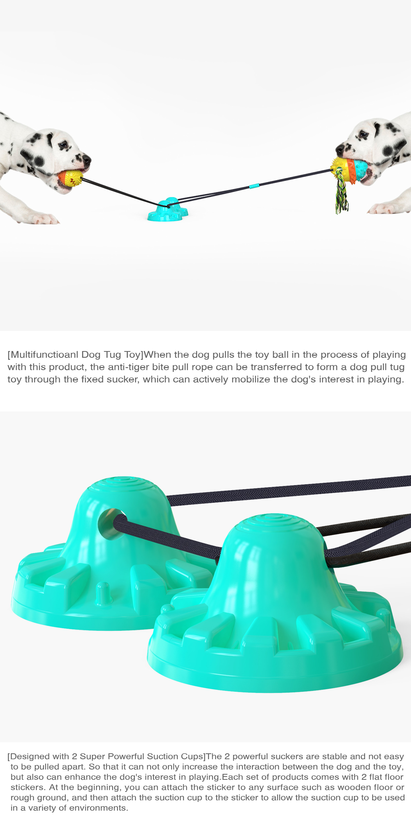 Grinding Teeth Interactive Pet Toys Strong Sucker Indestructible Bouncy Dog Ball OEM