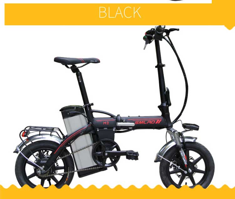 Womens 14 Inch Electric Bike , 350W Folding Battery Powered Bicycles