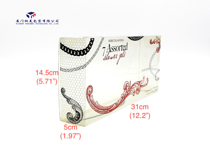 0.3mm Rigid PET Material Custom Printed Plastic Boxes For Gifts 31cmX5cmX14.5cm