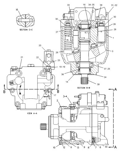 6E5650 PUMP GP-PISTON Parts scheme