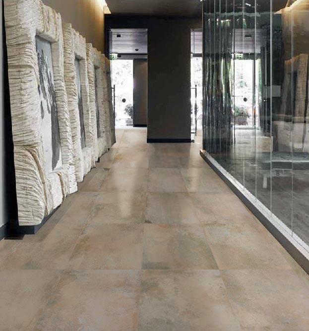 300*600 Mm Cement Look Porcelain Tile , Imitated Look Travertine Porcelain Tile