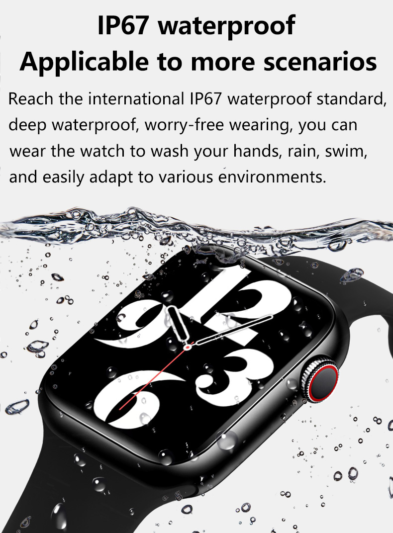 W9 Square Shape Smartwatch Bracelet Steward Charger Ip67 Heart Rate Blood Pressure Bracelet