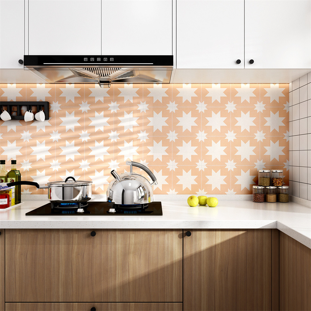 Beige And Yellow Tiles 200x200mm For Balcony And Durable Ceramic Rustic Tiles For Kitchen Background