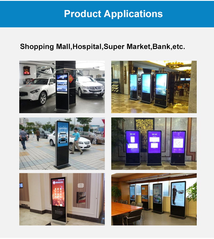 Floor Standing 50 Inch LCD Advertising Display Software Control