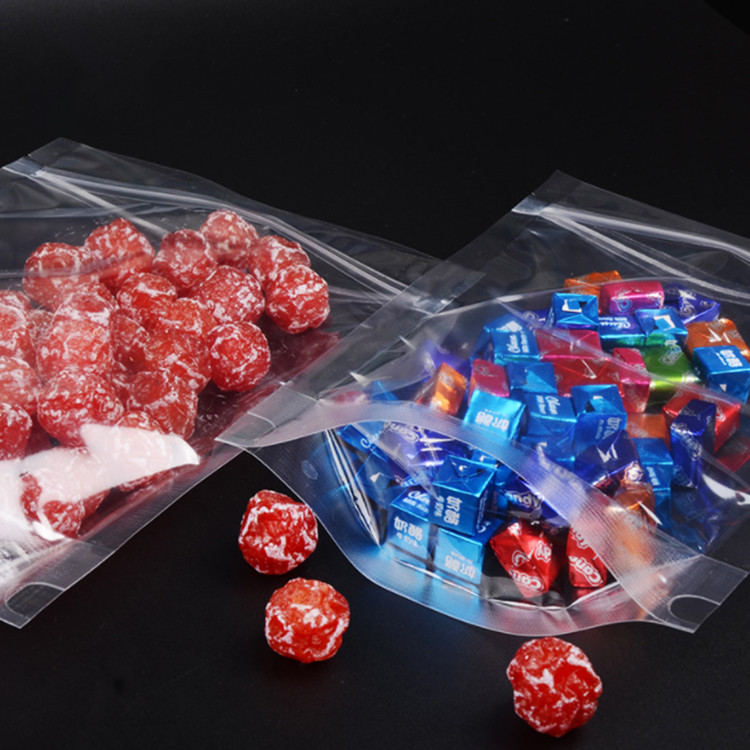 Crystal Clear Reusable Zipper Stand Up Pouches 100 MIC For Food Snack Packaging