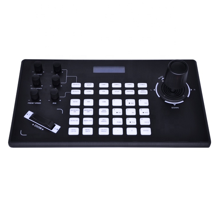 LCD Display Controller RS485 Pelco PTZ IP Camera Controller Keyboard support POE