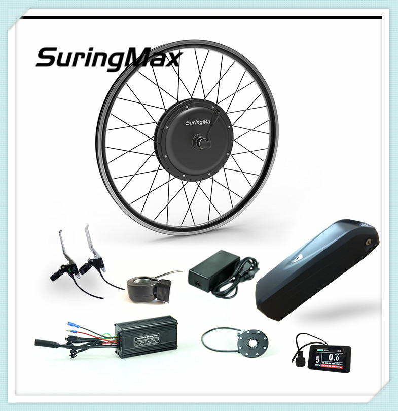 DC 48V Electric Mountain Bike Kit Front / Rear Gearless Motor Conversion Kit
