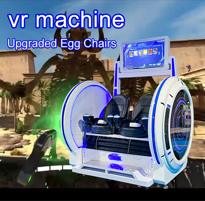 Upgraded 360 VR Egg Chair Roller Coaster Experience Dynamic 2 Seats